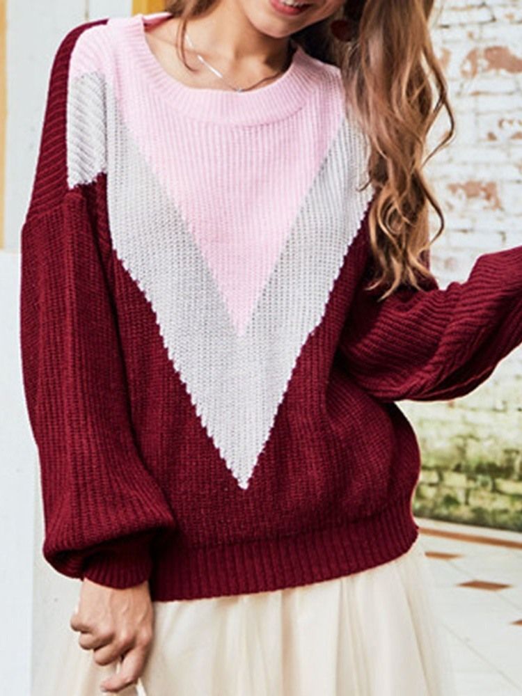 Kvinders Tynde Løse Rund Hals Sweater