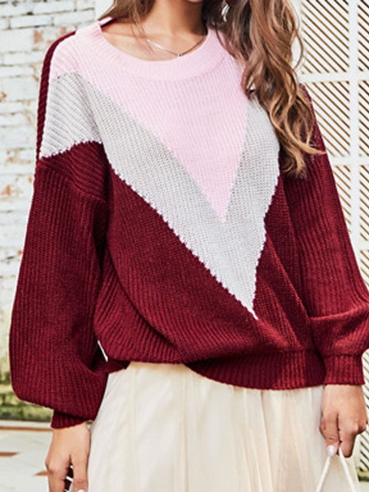 Kvinders Tynde Løse Rund Hals Sweater