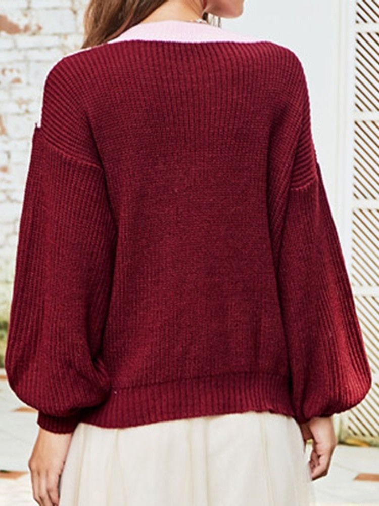 Kvinders Tynde Løse Rund Hals Sweater