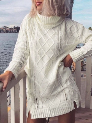 Patchwork Regular Thin Long Sleeve Women's Winter Sweater