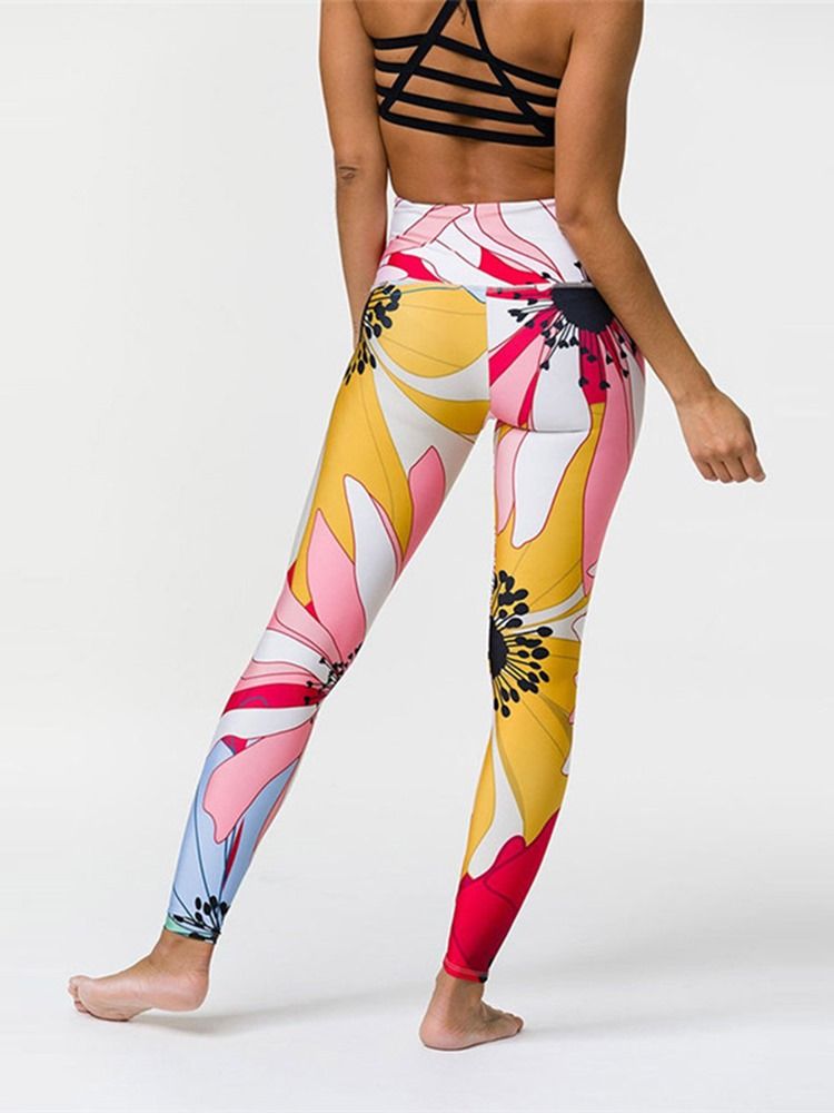 Kvinder Print Floral Pullover Running Sports Sets