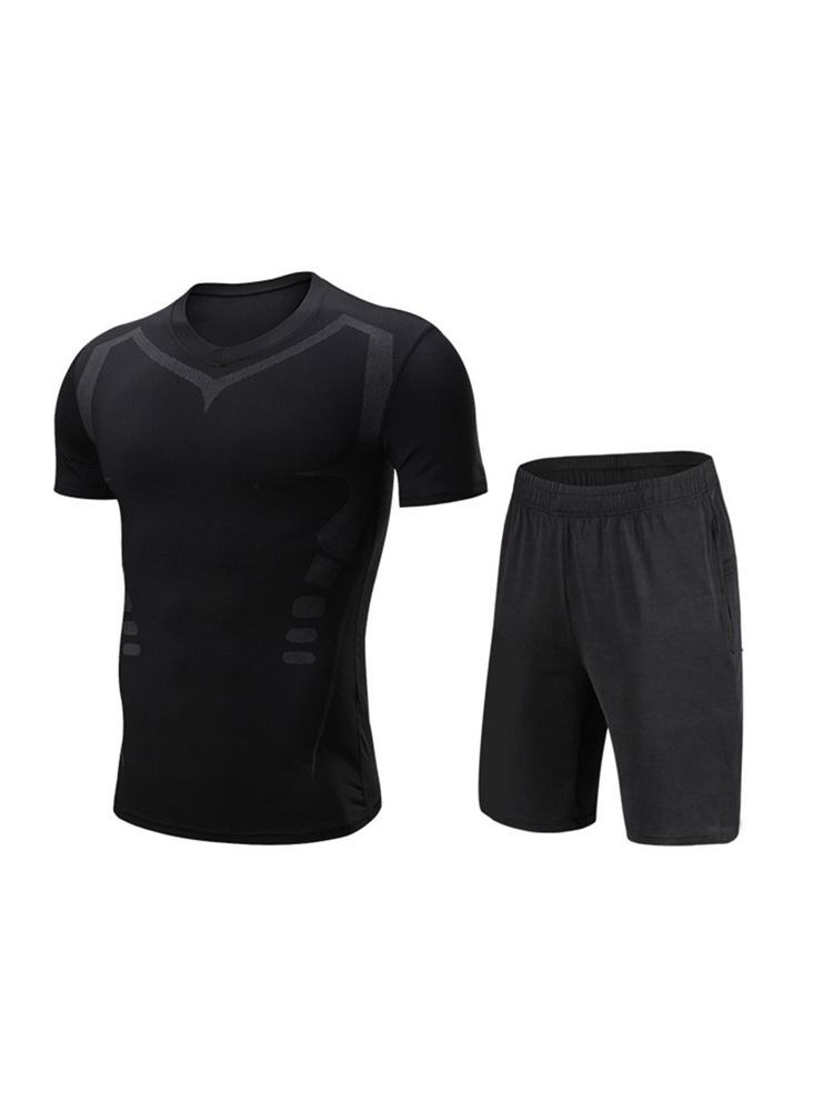 Mænd Pullover Shorts Løb Sports Sæt