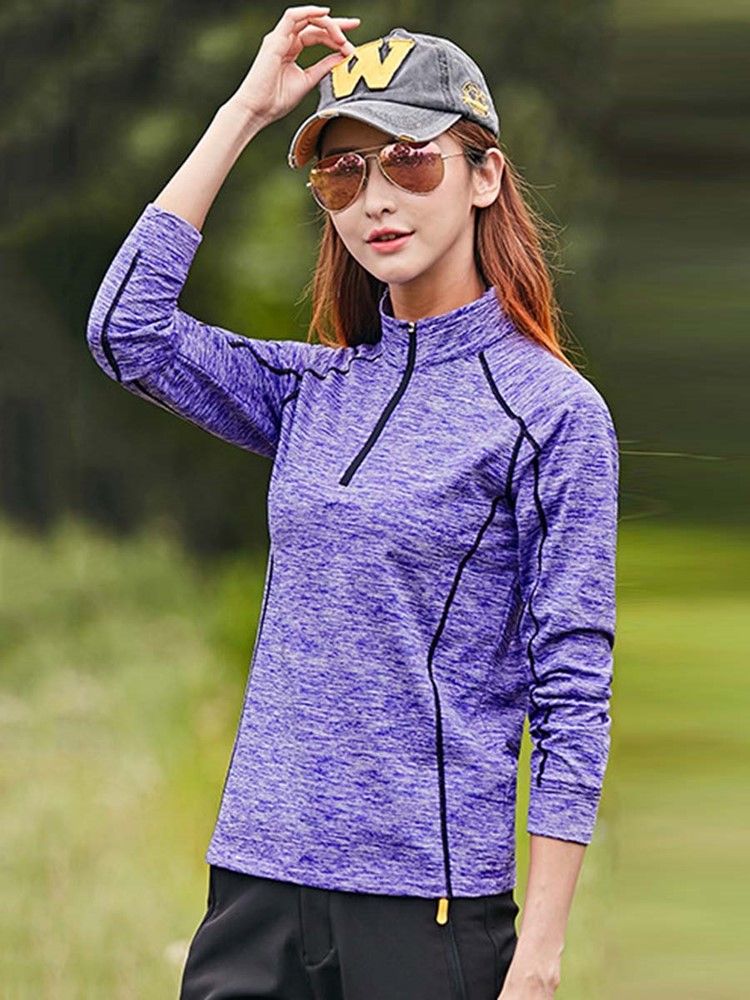 Kvinder Letpleje Finish Stripe Anti-sweat Pullover Sportstoppe