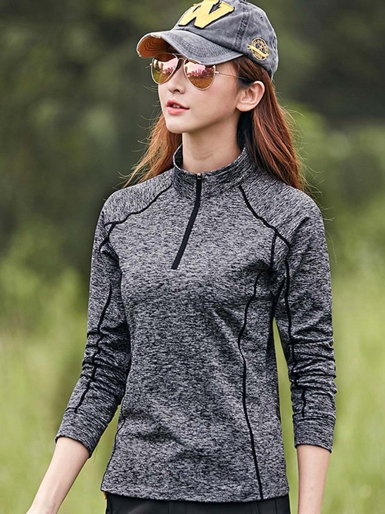 Kvinder Letpleje Finish Stripe Anti-sweat Pullover Sportstoppe