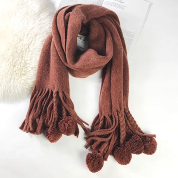 Cutie Ball Warm Scarf Til Kvinder