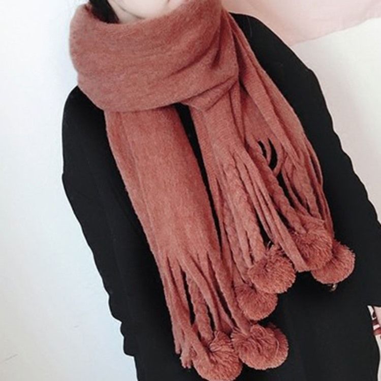 Cutie Ball Warm Scarf Til Kvinder