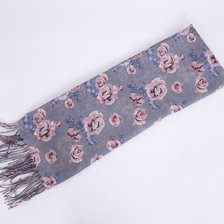 Kvinder Vintage Print Floral Tørklæde