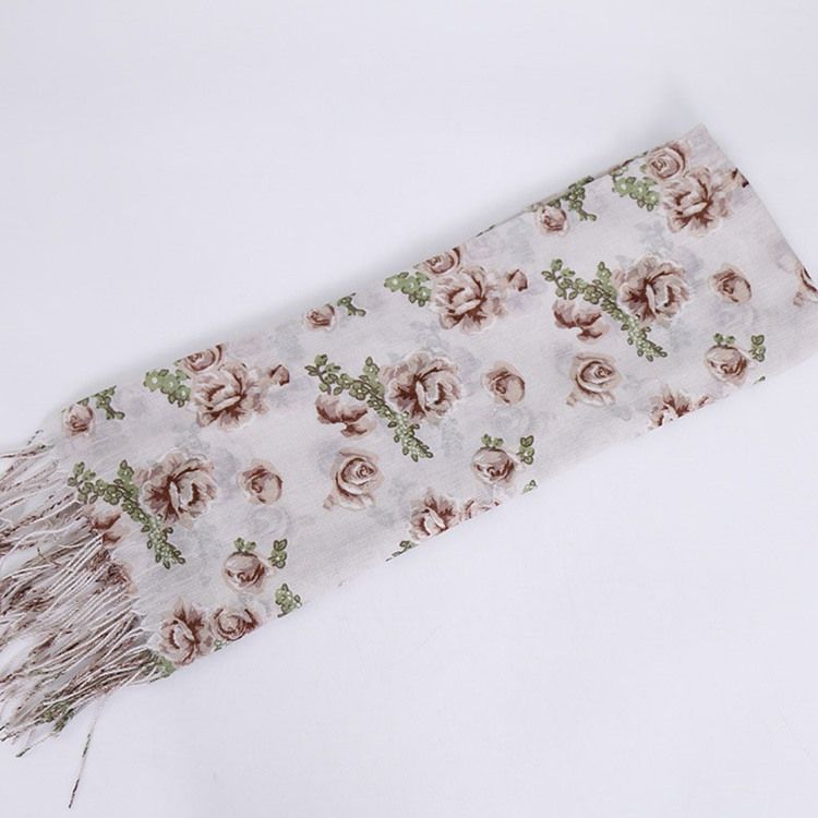 Kvinder Vintage Print Floral Tørklæde