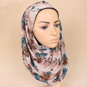 New Style Muslim Floarl Women's Scarf