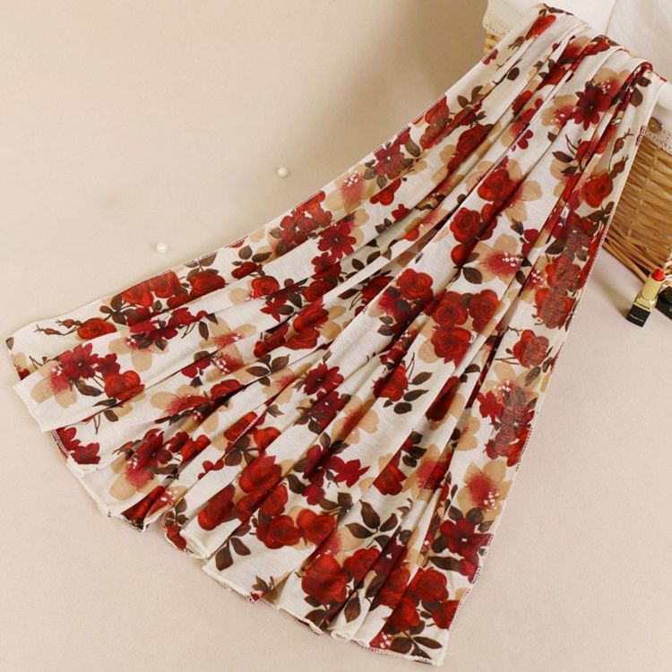 New Style Muslim Floarl Women's Scarf