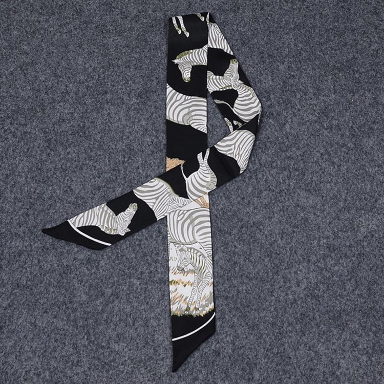 Zebra Silk Bag Scarf Til Kvinder