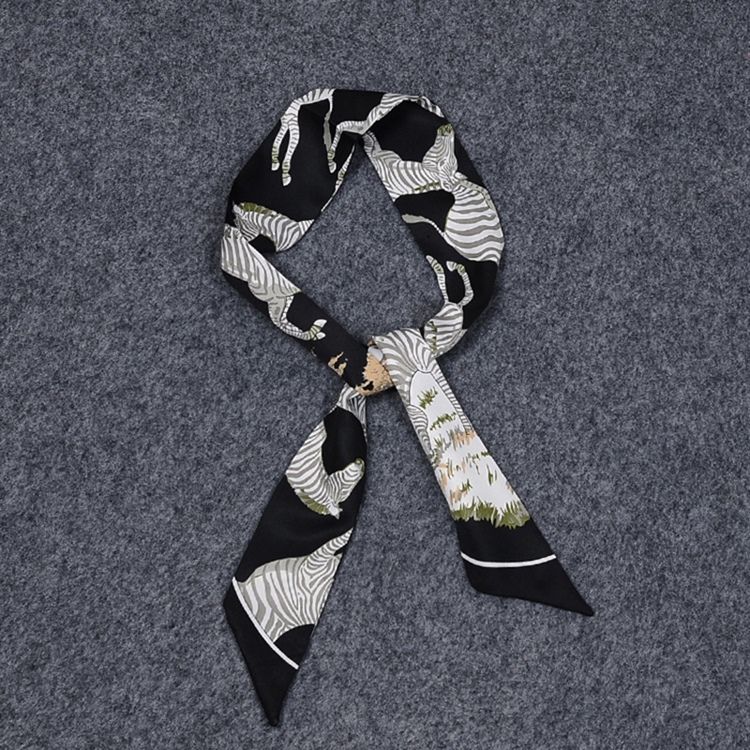 Zebra Silk Bag Scarf Til Kvinder