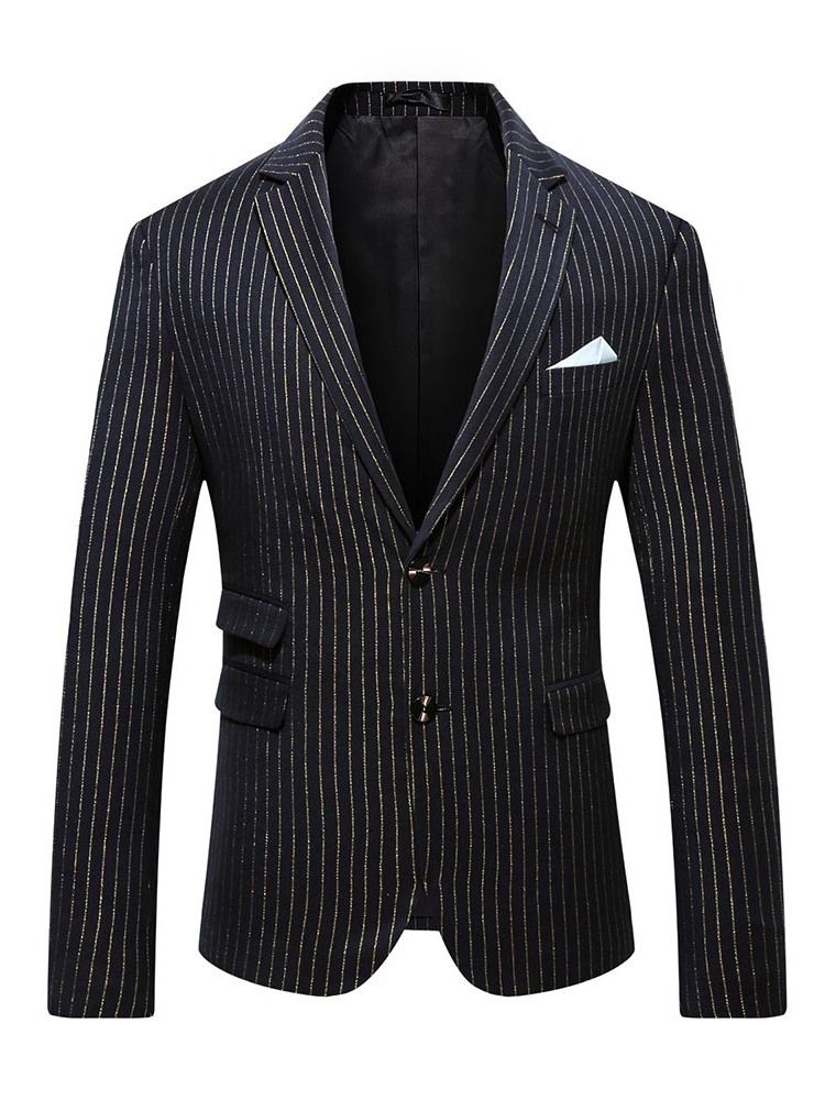 Knap Casual Notched Revers Herre Fritids Blazers