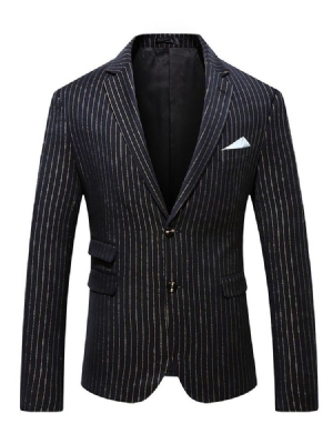 Knap Casual Notched Revers Herre Fritids Blazers