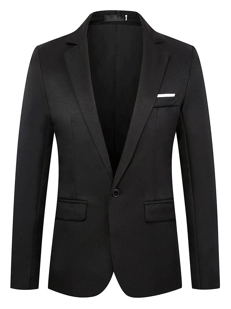 Notched Lapel Ol Button Herre Fritids Blazer