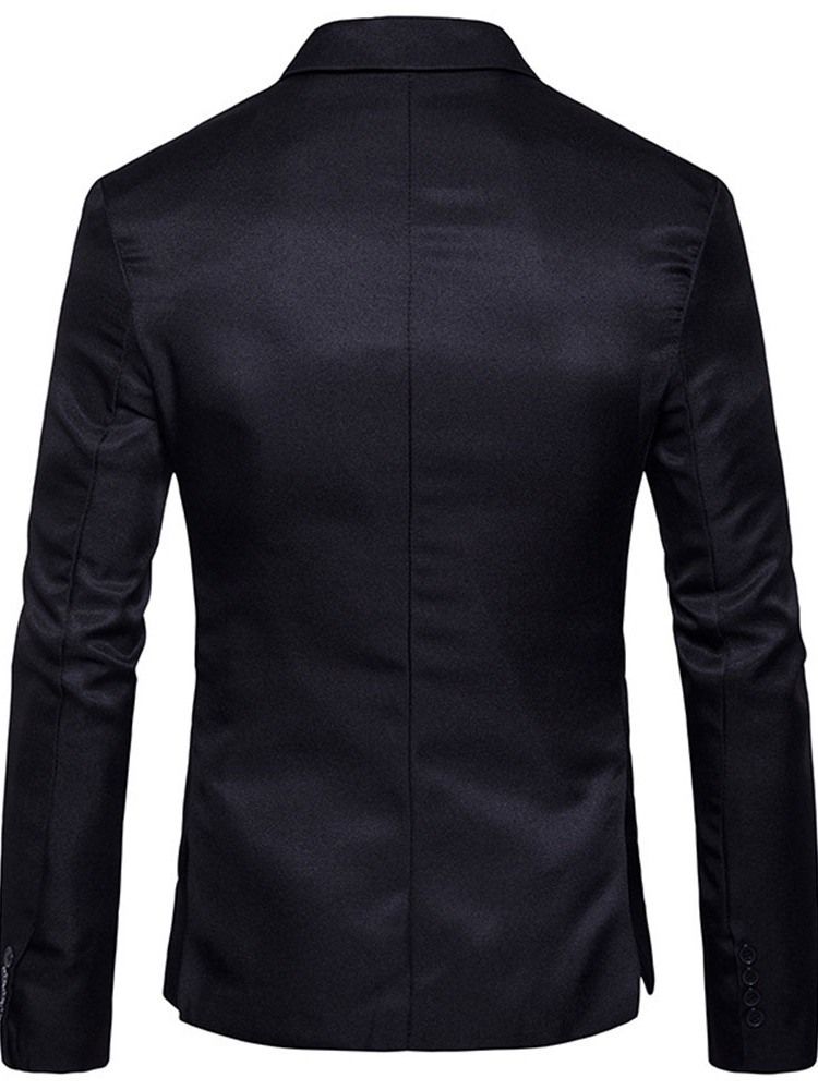 Notched Lapel Slim One Button Men's Leisure Blazer