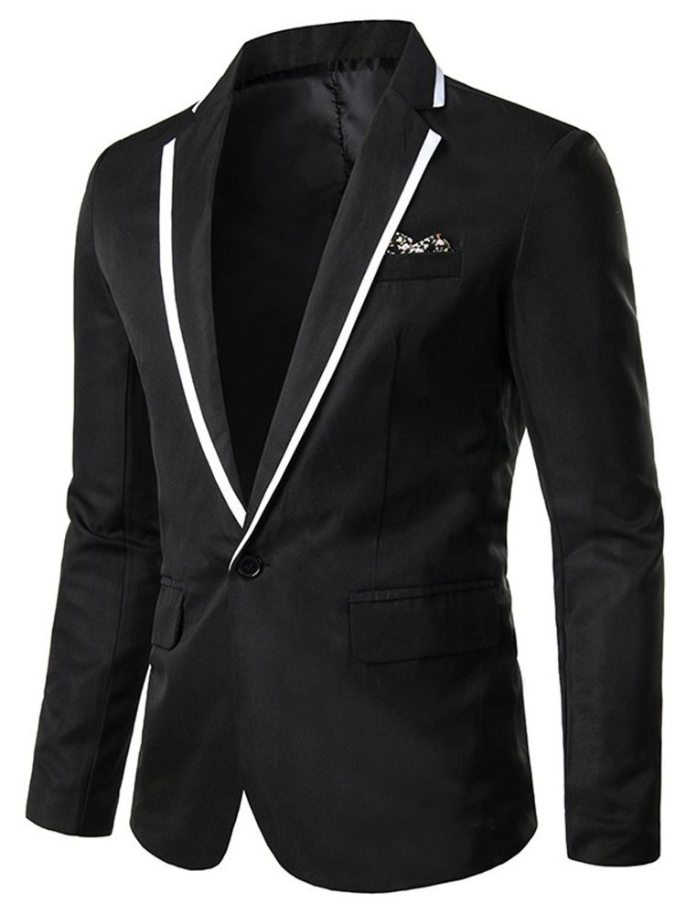 Notched Revers One Button Men's Leisure Blazer