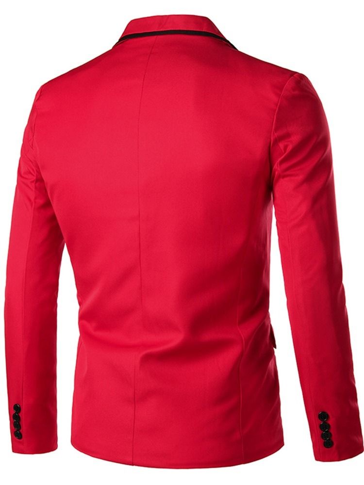 Notched Revers One Button Men's Leisure Blazer