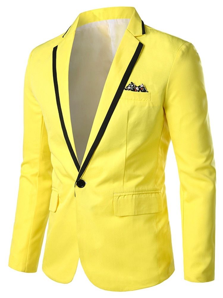 Notched Revers One Button Men's Leisure Blazer