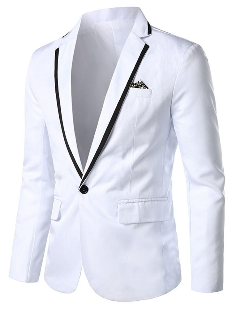 Notched Revers One Button Men's Leisure Blazer