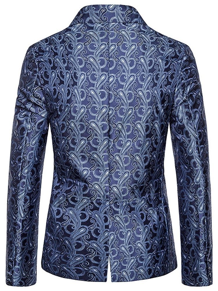 Single-breasted Print Casual Herre Fritids Blazer