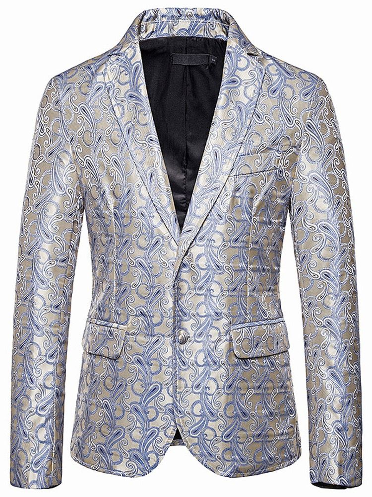 Slim Single-breasted Print Herre Fritidsblazer