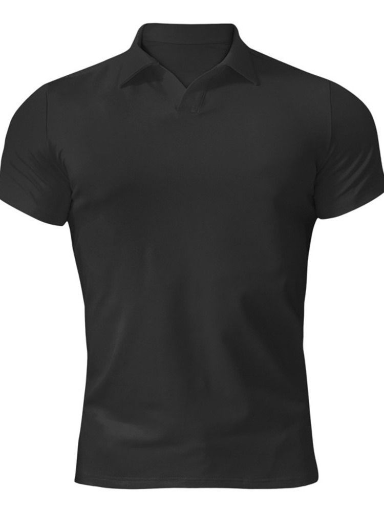 Almindelig Revers Herre Afslappet Poloshirt