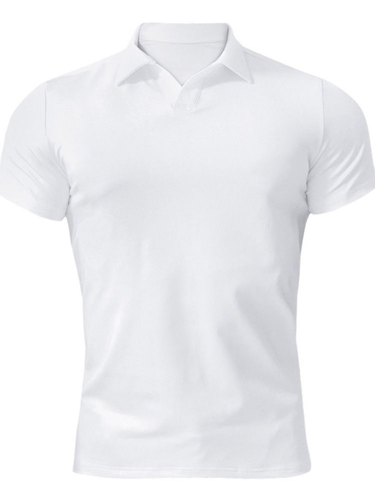 Almindelig Revers Herre Afslappet Poloshirt