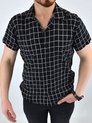 Button Revers Casual Single-breasted Men's Shirt