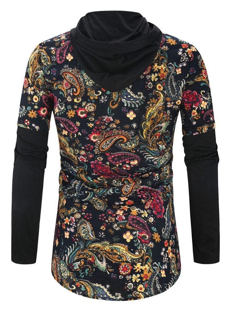 Casual Blomsterprint Herre Slim Shirt