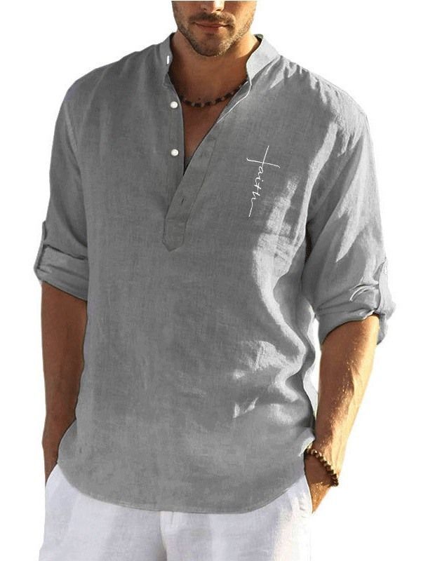 Casual Button Herre Slim Shirt