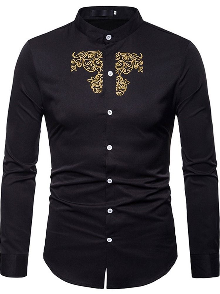 Ol Plain Krave Slim Single-breasted Men's Shirt