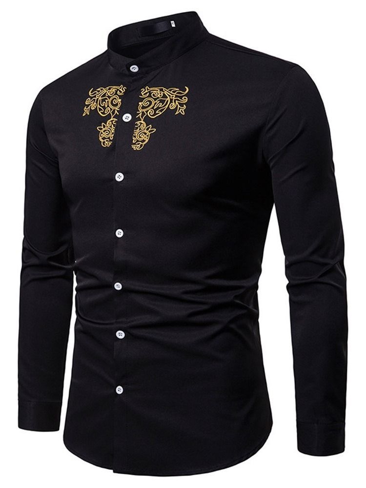 Ol Plain Krave Slim Single-breasted Men's Shirt