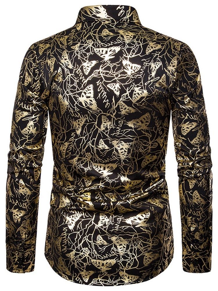 Print Animal Lapel Single-breasted Men's Shirt