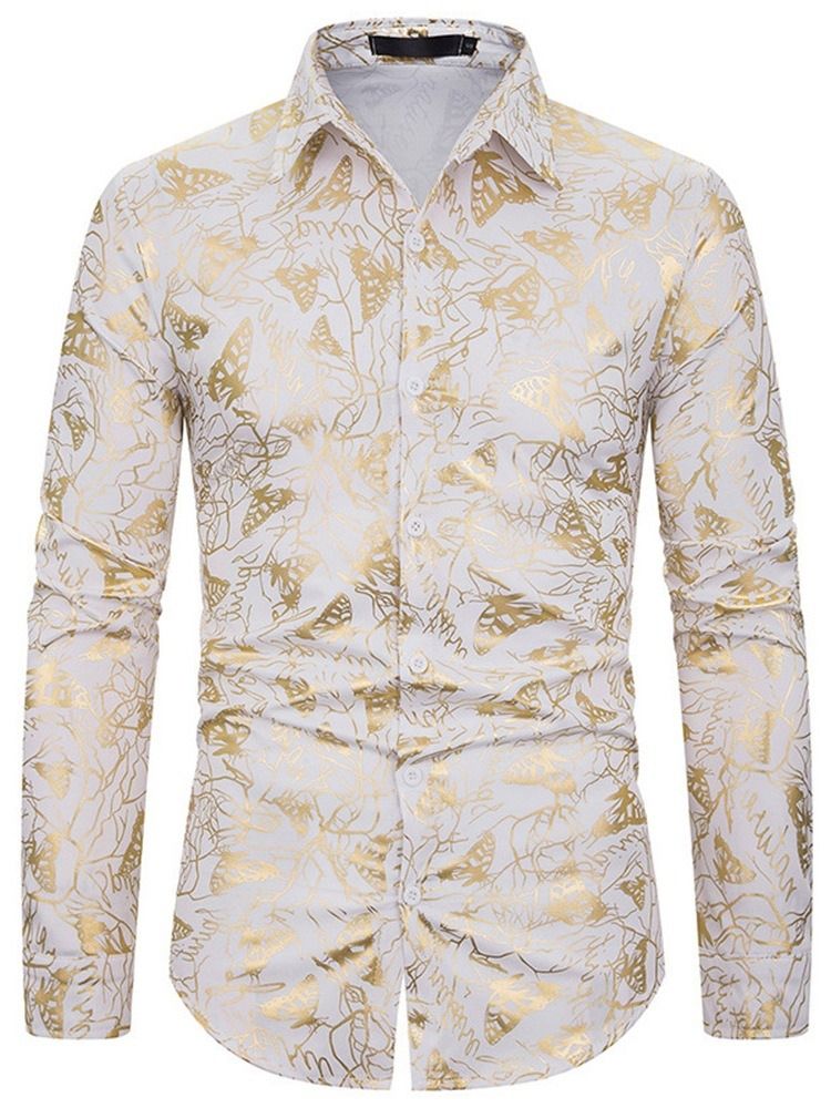 Print Animal Lapel Single-breasted Men's Shirt