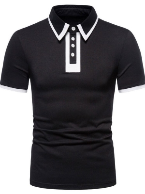 Revers Casual Button Herre Poloshirt