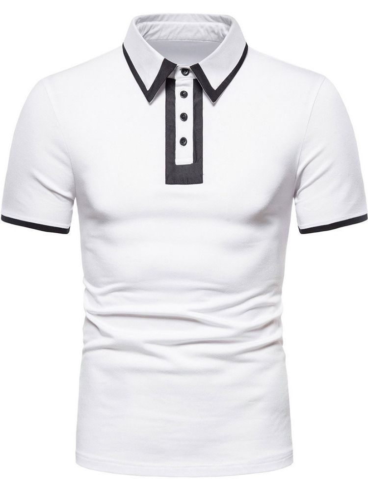 Revers Casual Button Herre Poloshirt