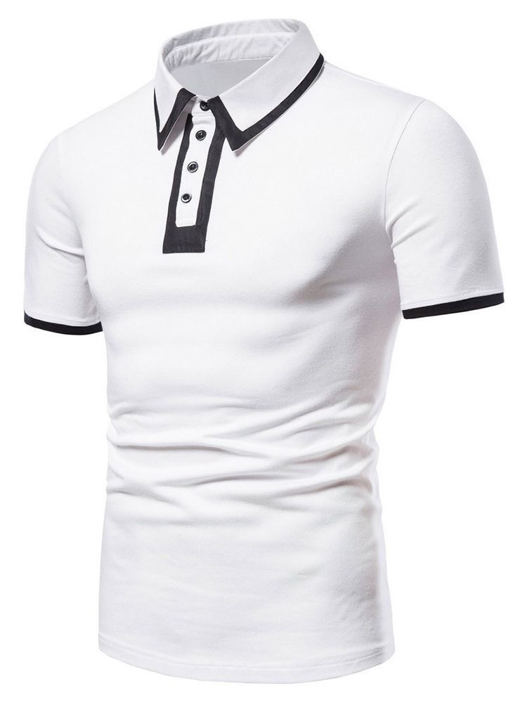 Revers Casual Button Herre Poloshirt