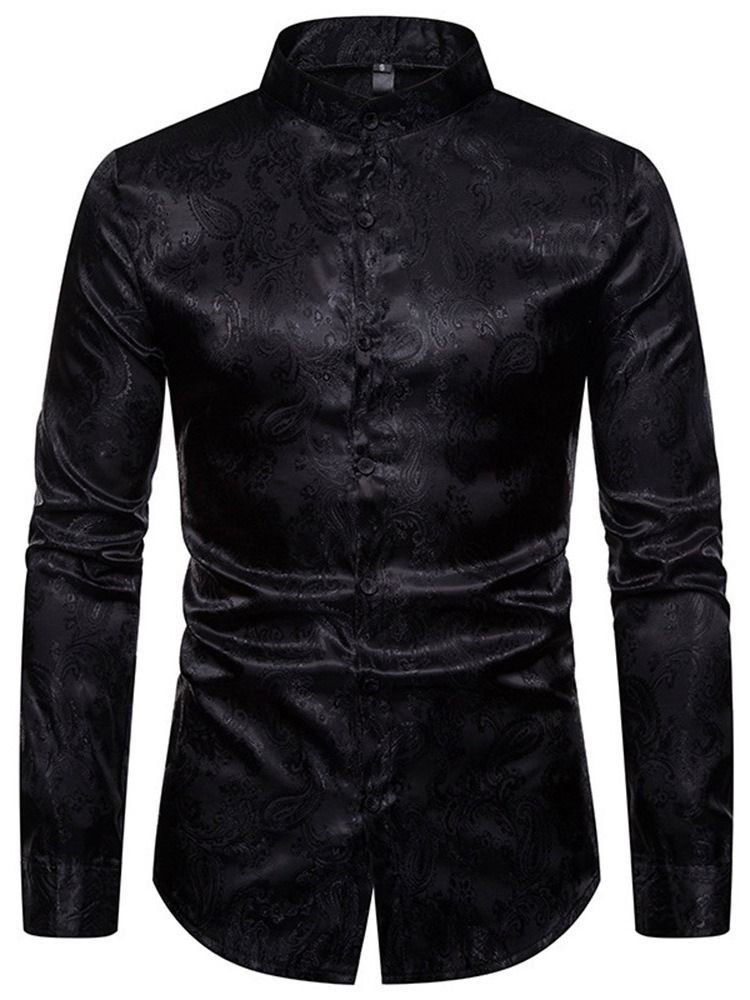 Udskriv Almindelig Standkrave Single-breasted Men's Shirt