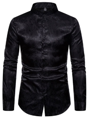 Udskriv Almindelig Standkrave Single-breasted Men's Shirt