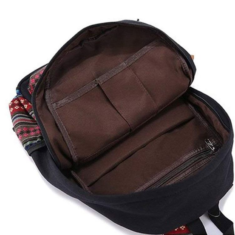 Canvas Floral Zipper Women Backpack