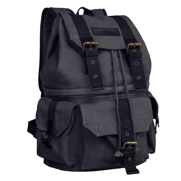 Plain Canvas Slr Camera Backpack