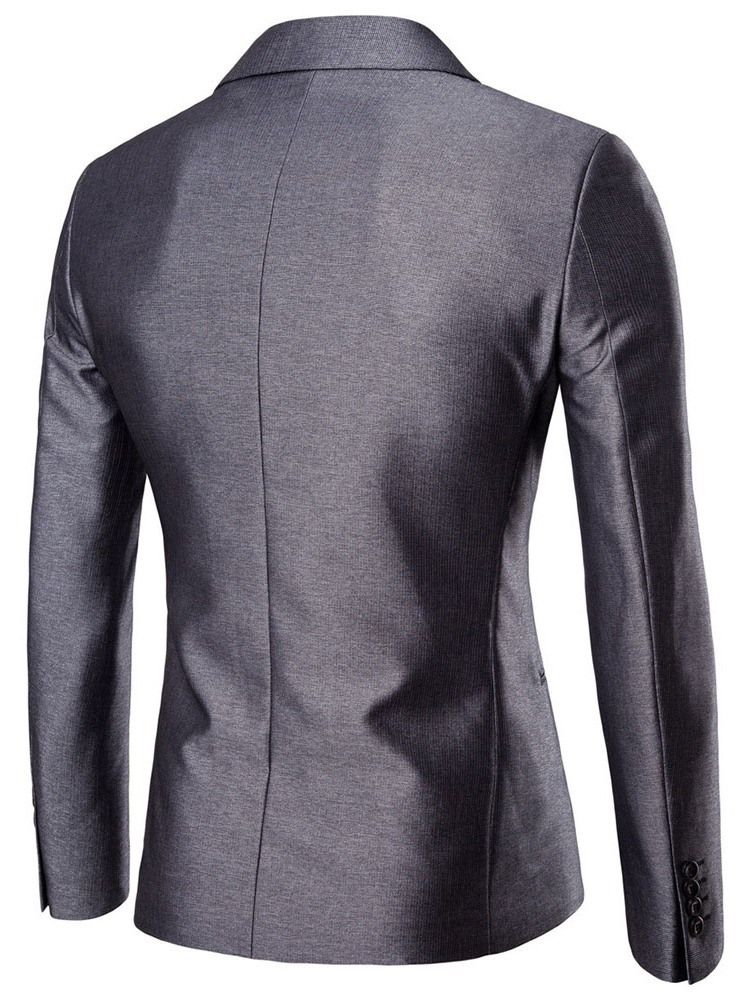 Almindelig Single-breasted Pocket Blazer Herre Casual Dress Suit