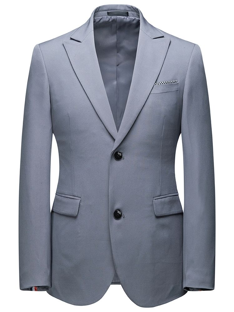 Blazer Single-breasted Pocket Mens Dress Suit