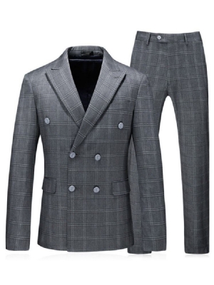 Double-breasted Fashion Blazer Herre Dress Suit