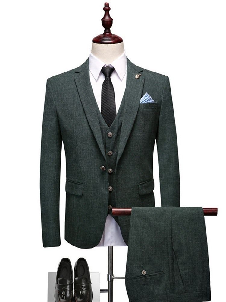 Fashion Blazer Pocket Mens Dress Suit