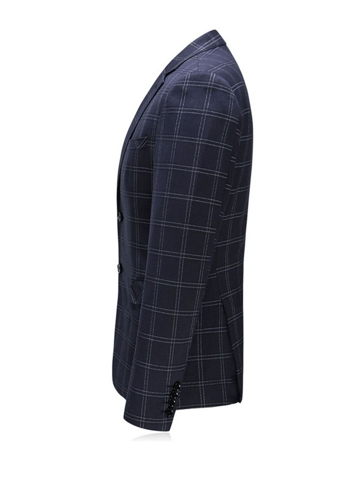 Fashion Plaid Blazer Herre Kjoleedragt