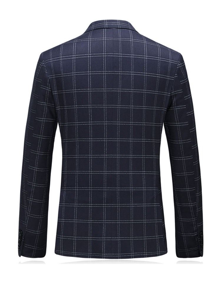 Fashion Plaid Blazer Herre Kjoleedragt