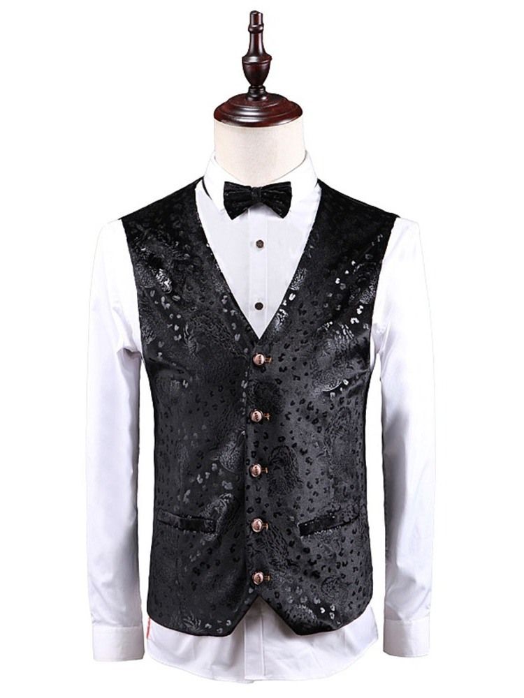 Floral Print Single-breasted Mens 3 Pieces Dress Suit