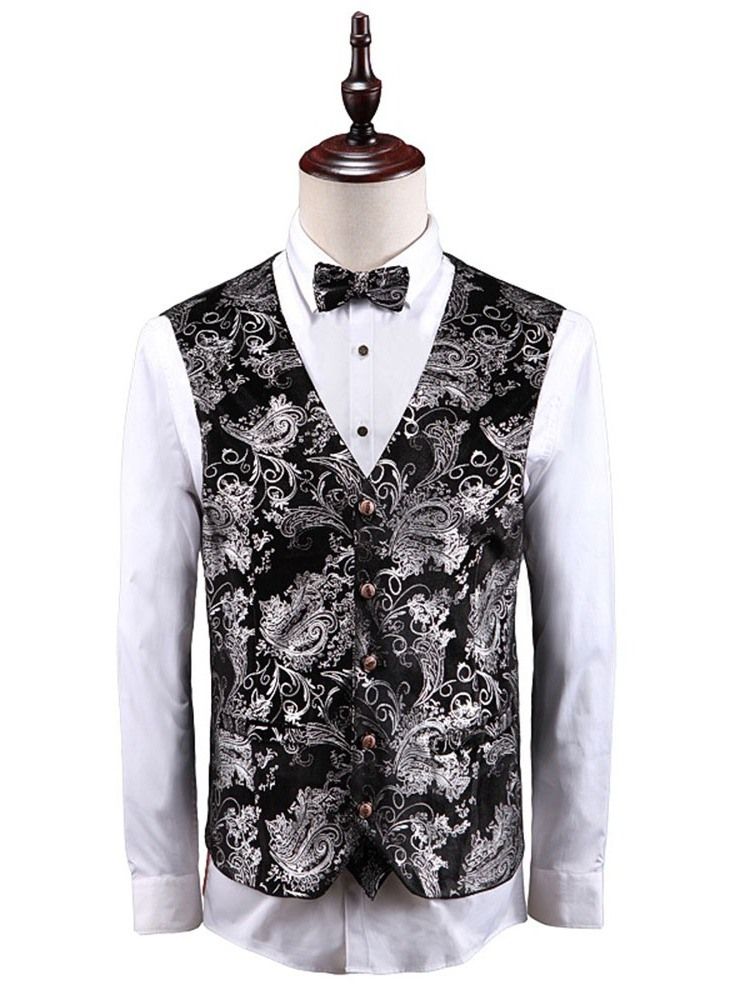 Floral Printed 3pieces Herre Casual Party Dress Suit